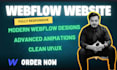 design or develop modern webflow website