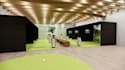 rebuild golf simulation,indoor golf training facility, fitting studio design,cgi