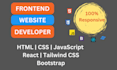 frontend developer using react, HTML, CSS, javascript