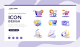 design modern custom icon set