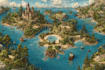 map illustration fantasy map design