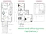design 2d floor plan in microsoft visio for real estate or office