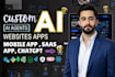 develop ai apps, ai saas, ai website and ai bots