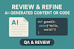 review and refine ai generated content or python code