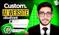 build custom ai website, ai software, ai web application as software developer