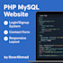 create a responsive HTML CSS website with PHP javascript and mysql