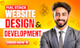 build custom website development, front end developer, full stack developer
