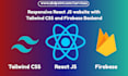 create a reactjs jsx tailwind site with firebase backend
