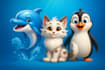 create pixar style 3d cute characters as you imagned