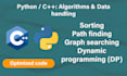 code custom efficient algorithms in python or cpp