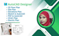 draw an architectural 2d floor plan, home plan, house plan, autocad 2d drawings