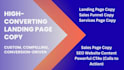 write high converting landing page and sales funnel copy