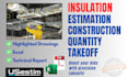 insulation mep estimation construction quantity takeoff