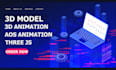 do develop websites with 3d model, animations, and three js