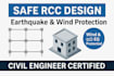 design rcc structural plan with earthquake and wind resistance for all buildings