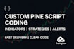 code pine script strategies indicators on trading view with alerts
