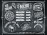 do chalkboard menu design for you only 1 hours