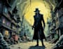 draw art in dark cartoon comic style