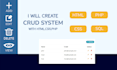 create a simple crud system with PHP, HTML, and CSS