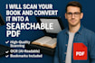 scan and ocr your book for ai model