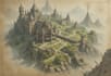 make fantasy map illustration for dnd, novels and games