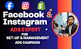 be your meta ads expert for shopify facebook ads campaigns and instagram ads