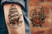 make custom logo old school traditional tattoo design