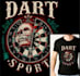 make vintage skull darts t shirt logo