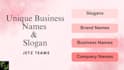 create unique, catchy business names and slogans