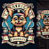design vintage chorkie mascot logo t shirt design with t shirt design