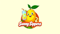 design mango drink lemonade juice logo with express delivery