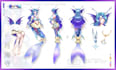 draw custom character sheet or reference sheet in anime style for vtuber