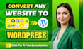 convert or clone squarespace, weebly, webflow, joomla, wix to wordpress website