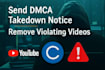 help remove report unwanted youtube videos,images,strikes using dmca