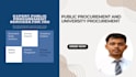 help with public procurement, procurement and university procurement