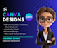 do graphic designing and website development on canva