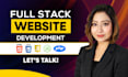 do full stack website development as front end, backend full stack developer