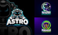 create modern space, astronaut, galaxy, planet logo design