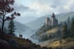 draw fantasy background and landscape