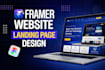 design a modern framer website or startup landing page