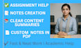assist with assignments, notes and summaries