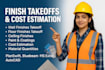 do division 9 finishes takeoff, boq and cost estimation