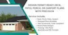 design permit ready deck, patio, porch, or carport plans with precision