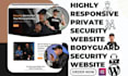 design seo private security website, security guard, bodyguard, security website