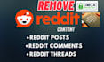 remove reddit negative defaming and unwanted content under dmca