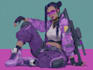 draw cyberpunk character art