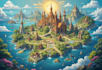 create event, tourist, and fantasy map illustration