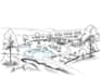 draw landscape sketch, architectural site plan, map