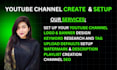 create and setup your youtube channel, logo, and banner