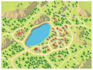 illustrate a vector map illustration, site plan